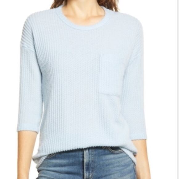 bobeau Tops - Bobeau Dusty Blue Thermal Pocket Tunic NWT Size Medium